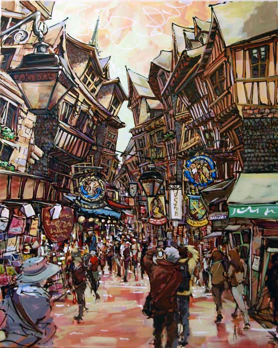 Mont St Michel - Painting by Allan Stephens