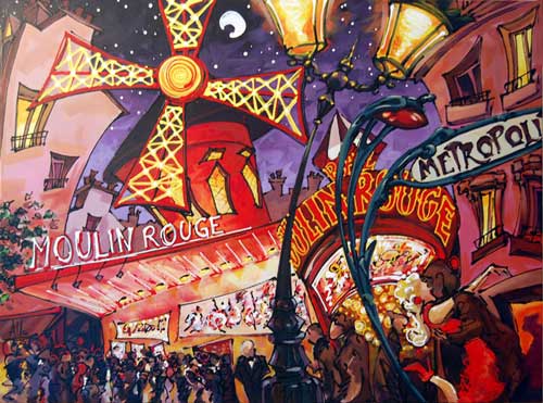 Moulin Rouge - Painting by Allan Stephens