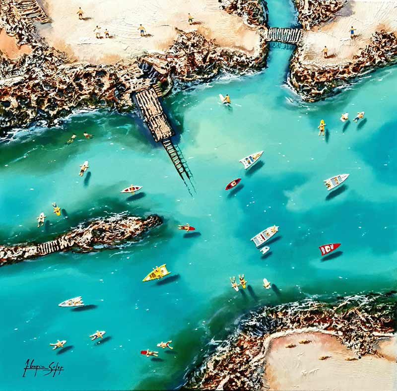 Emerald Shores - Painting by Antonio Soler