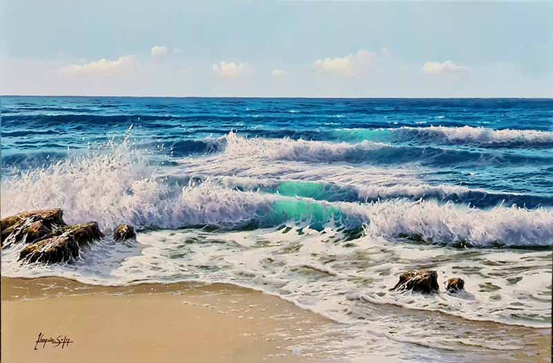 An Applause of Waves - Painting by Antonio Soler