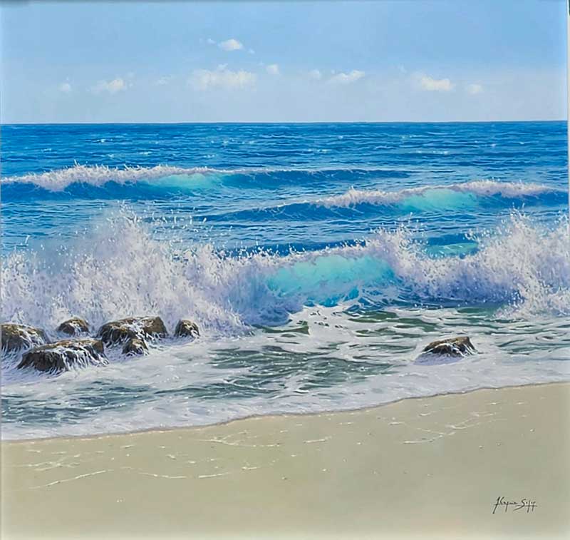 A Dance of Waves - Painting by Antonio Soler