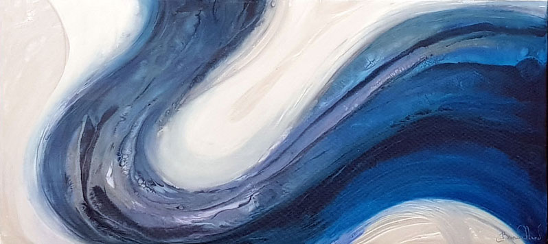 Royal Swirl - Painting by Brenda Herd
