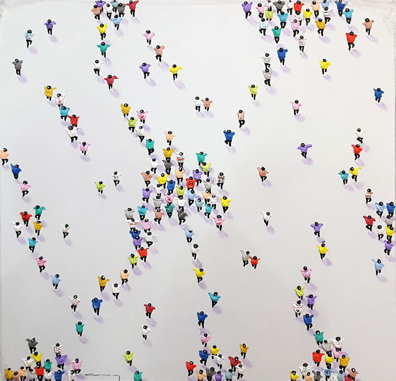 Flash Mob II - Painting by Casimiro Perez