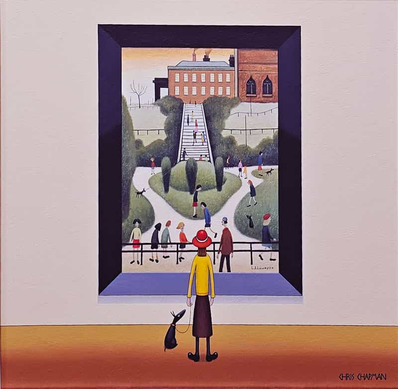 Park Garden - Painting by Chris Chapman
