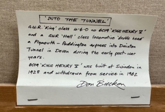 Into the Tunnel - text by Don Breckon