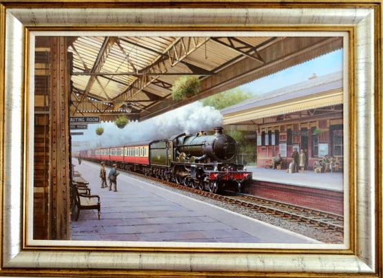 Passing Church Stretton - Painting by Don Breckon