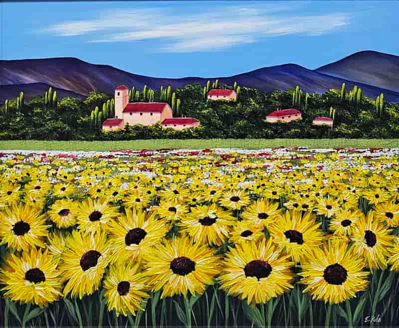 Fields of Golden Joy - Painting by Elizabeth Kula