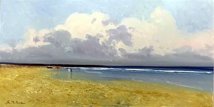 Deepening Blue - Painting by Enrique Martinez