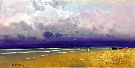 Silent Shore - Painting by Enrique Martinez