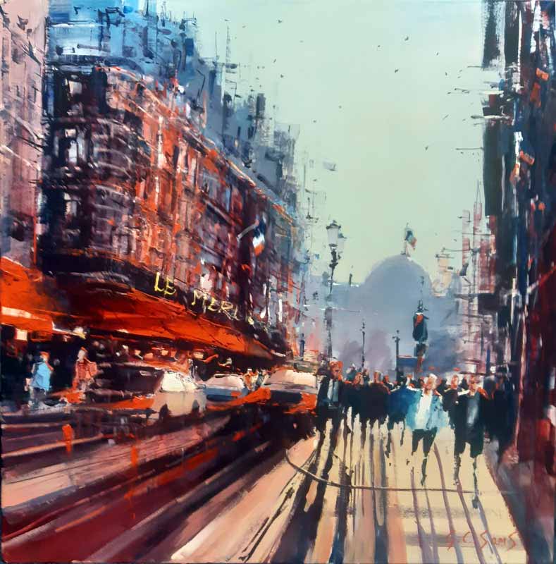 La Vie est Busy! - painting by Gary Sams