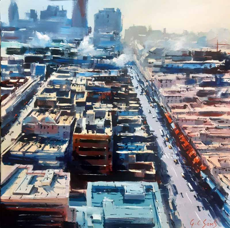 City Heights - painting by Gary Sams