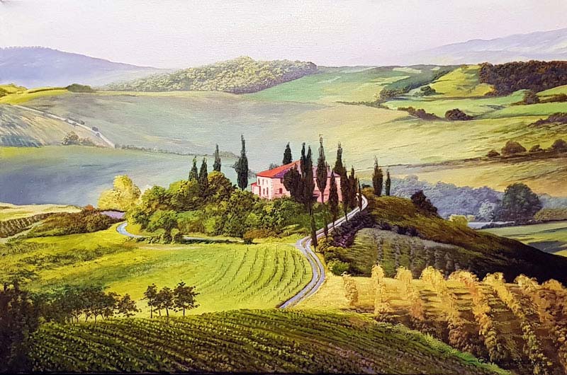 Tuscan Hills - Painting by Graham Petley