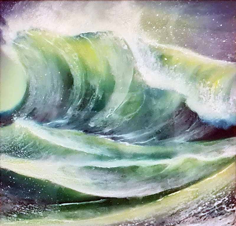 Emerald Waves - Painting by Hamish Herd
