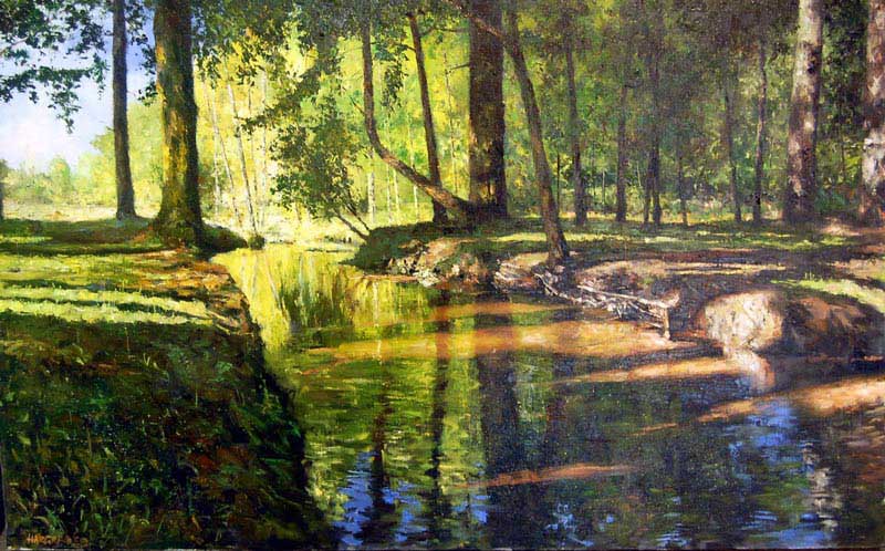 A Dappled Sun - Painting by Ian Hargreaves