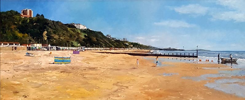 Looking Towards Bournemouth Pier - Painting by Ian Hargreaves