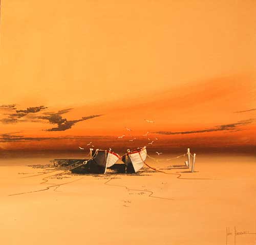 Amber Dawn - Painting by John Horsewell