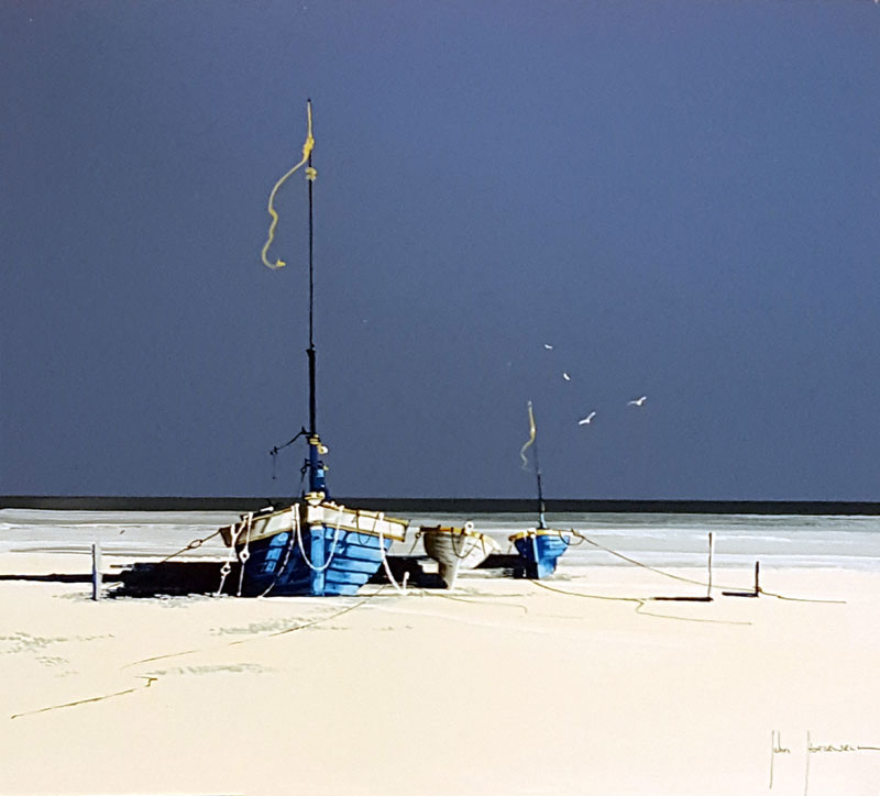 Pewter Dawn - Painting by John Horsewell