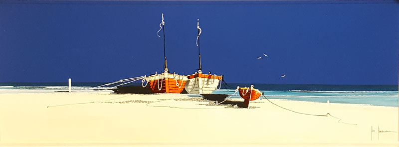 Scarlet Bows - Painting by John Horsewell