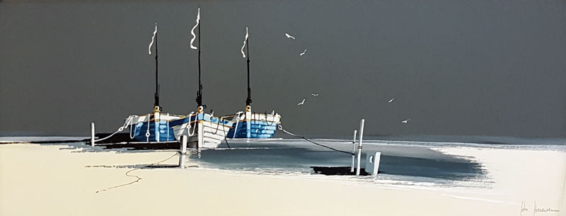 Charcoal Skies - Painting by John Horsewell