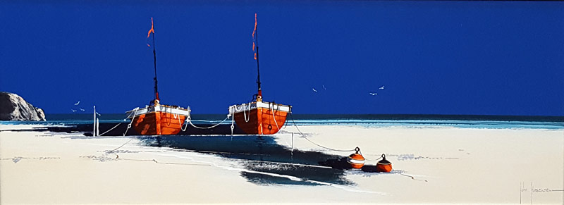 Shades of Scarlet - Painting by John Horsewell