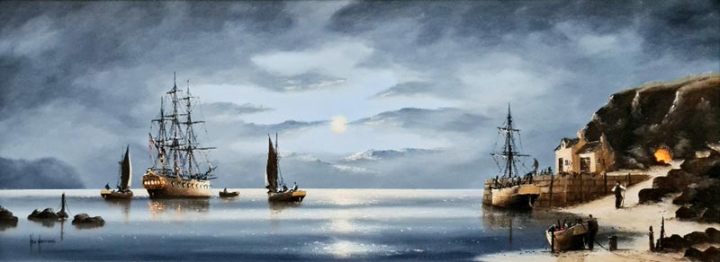 Moonlit Odyssey - Painting by Ken Hammond