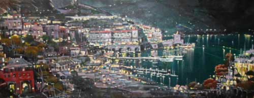 Amalfi - Painting by Mario Sanzone