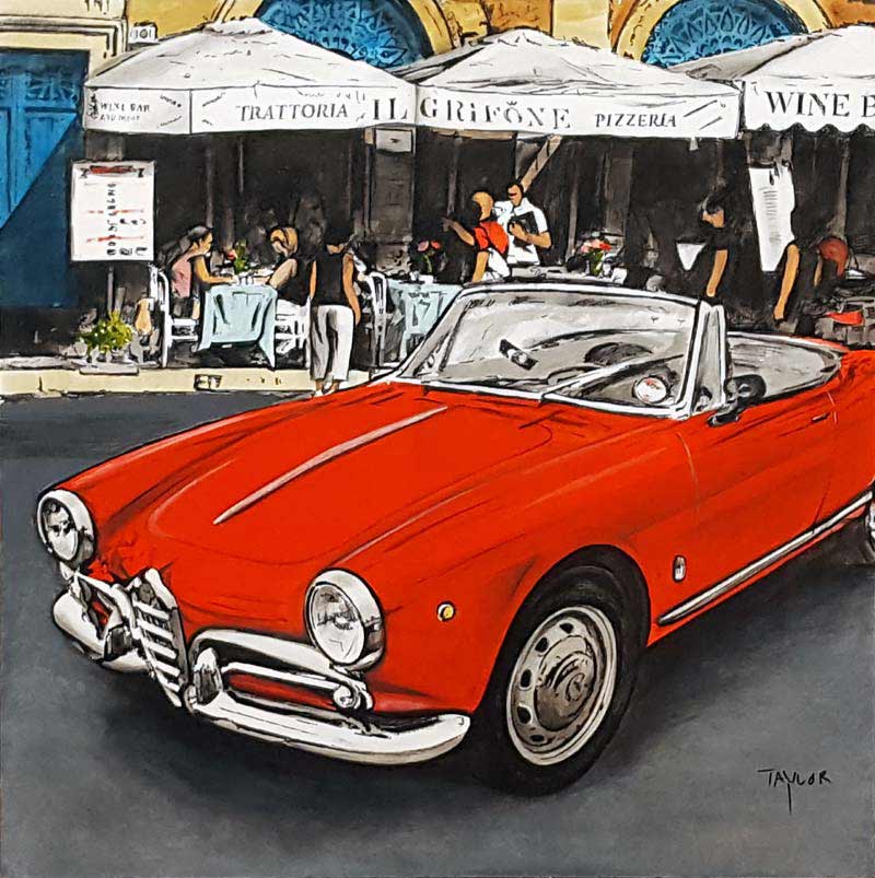 Alfa Romeo Spider - Painting by Martin Taylor