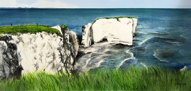 Old Harry Rocks - Painting by Martin Taylor