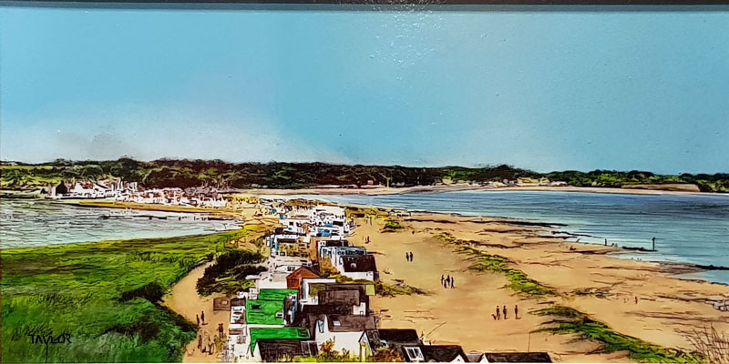 Beach Huts Mudeford - Painting by Martin Taylor