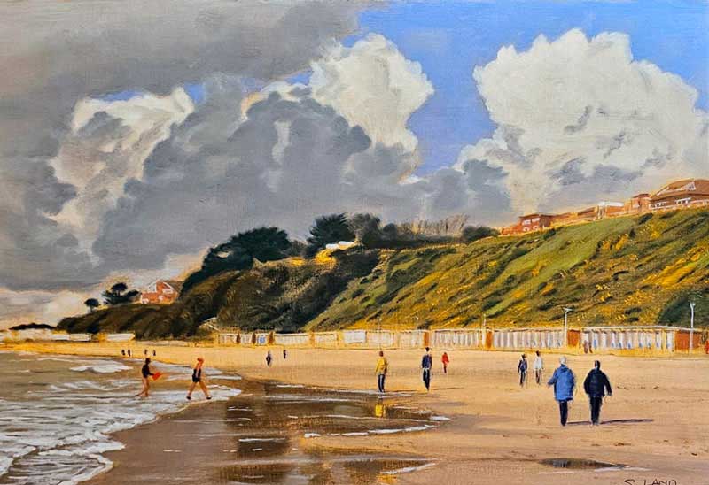 Beach at Branksome - Painting by Shaun Land