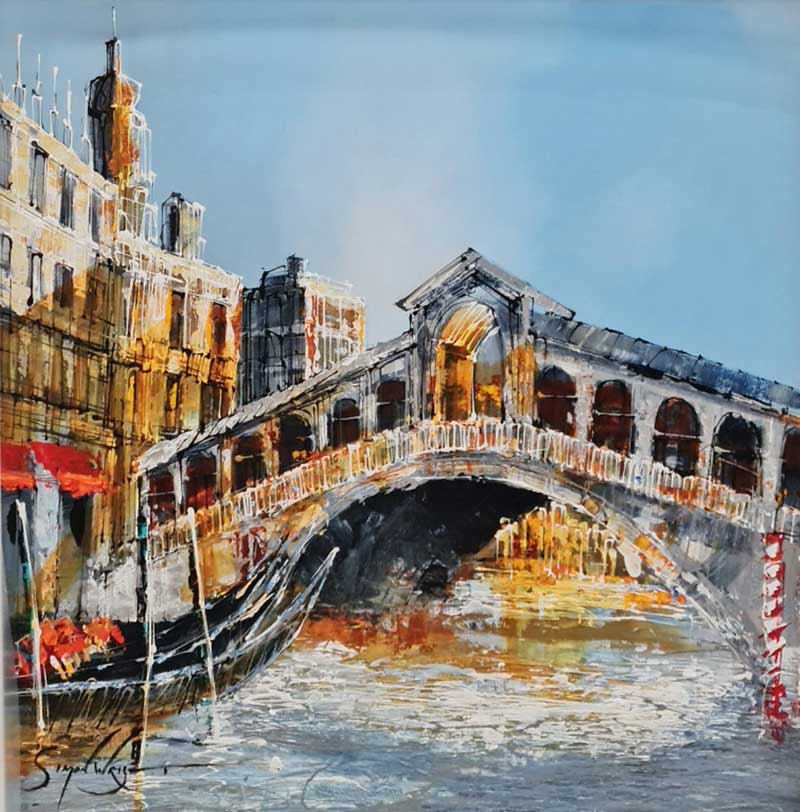 Rialto in the Sun - Painting by Simon Wright