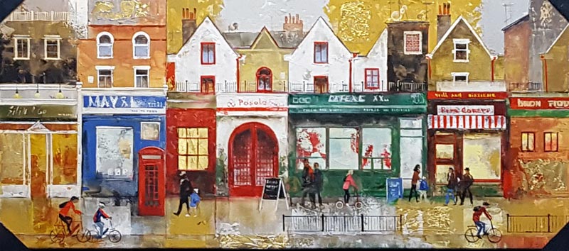 Our Street - Painting by Veronika Benoni
