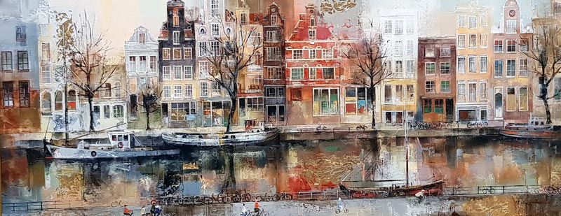 Amsterdam - Painting by Veronika Benoni