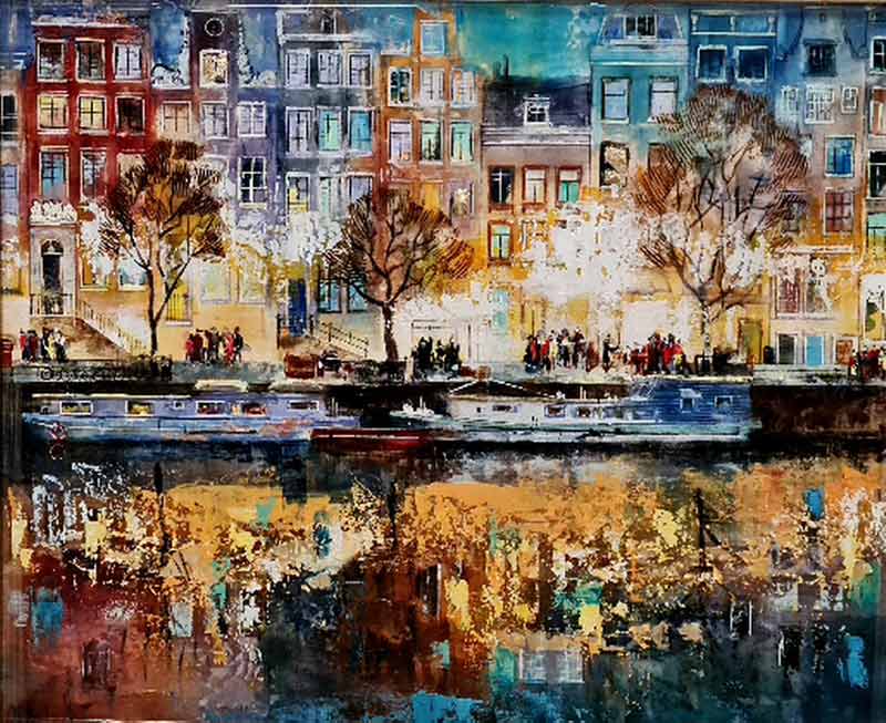 Amsterdam - Painting by Veronika Benoni