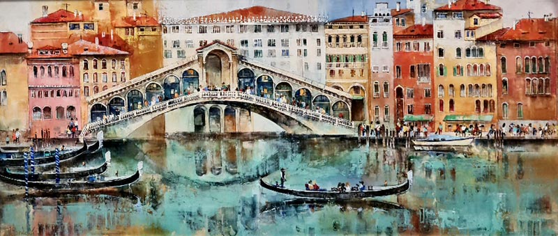 Rialto - Painting by Veronika Benoni