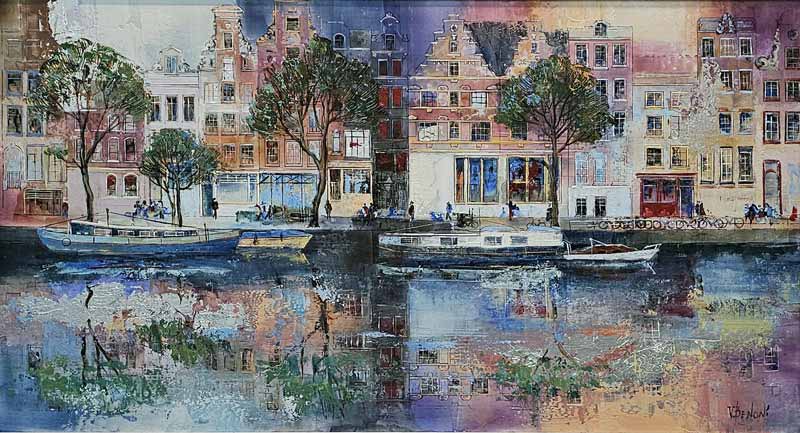 Dutch Reflections II - Painting by Veronika Benoni