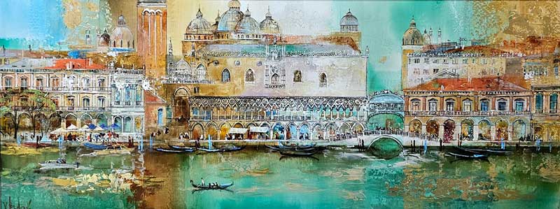 Venetian Dreams - Painting by Veronika Benoni